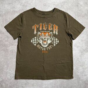 Brown Racing Streetwear Y2k Baby Tee